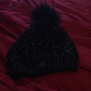 Black with silver winter hat